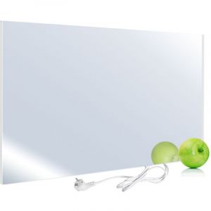 Viesta - H450-SP Chauffage infrarouge 450 watts, panneau chauffant en miroir avec la technologie des cristaux de carbone - chauffage plat en verre de