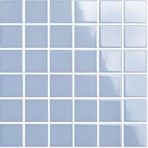 Mosa&iuml;que de gr&egrave;s c&eacute;rame PICCOLO VELVET 5x5cm (finition brillante) - Placid blue - bo&icirc;te de m2