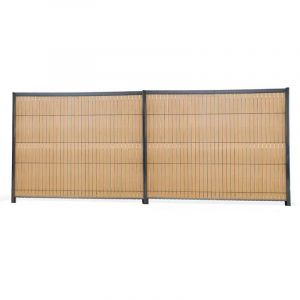 Kit lamelles occultantes rigide Composite pour panneau rigide Haut 103x250 Couleur 3D Wood 25 Teck aspect bois Epaisseur 4.2 mm