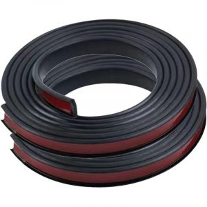 2M Noir Forme de U 25MM Bande de Chant en Melamne Adhesive,Pas de Thermocollant Ch&ecirc;ne Chant Plan de Travail Bande de Garniture,Caoutchouc Souple TPE