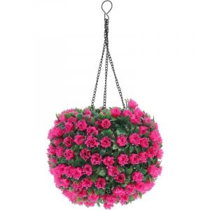 Lustre de Boule d'herbe de Fleur Boules de Rondes Boules topiaires &eacute;clair&eacute;es Fleur Artificielle Fleurs artificielles Fausses Plantes suspendues