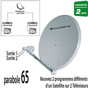 FUJIONKYO parabole + t&ecirc;te LNB Twin 2 TV