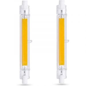 Ampoule LED R7S 118mm 10W Blanc Chaud 3000K, 1000LM, &Eacute;quivalent Lampe Halog&egrave;ne R7S J118 80W 100W, Non-dimmable, Ampoule R7S 118mm Slim COB LED pour