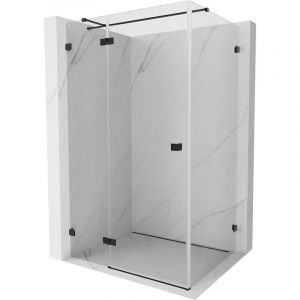 Mexen Lunar T cabine de douche pivotante gauche 140 x 70 cm, transparent, noir - 834T-140-070-70-00-L