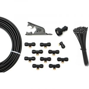 Superfish - superfog - Système de brumisation domestique pour rafraîchir patio ou jardin. Avec 10 buses ou points de refroidissement, Noir, SF3050