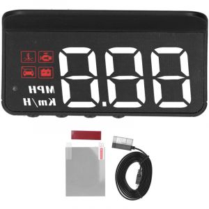 Affichage T&ecirc;te Haute, Voiture OBD2 HUD Affichage T&ecirc;te Haute Projecteur de Pare-brise Jauge Multifonction Alarme Fatigue Rappel de Conduite Projecteur