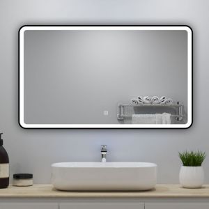 Acezanble miroir lumineux 120x70cm avec Anti-bu&eacute;e + 3 Couleurs + Dimmable, Miroir salle de bain