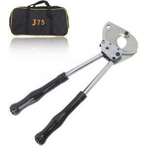 Rosvola - Coupeur de câble , coupe-câble à rochet robuste en aluminium, coupe jusqu'à 400mm² Coupe-fil à cliquet et coupe-câble