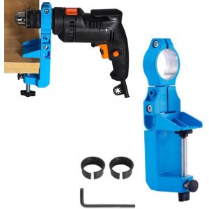 360&deg; Rotatif Support De Perceuse &eacute;Lectrique, Support Perceuse Colonne, &eacute;tau Pivotant Support Pour Perceuse Avec 43mm Col Serrage, Meuleuse Et