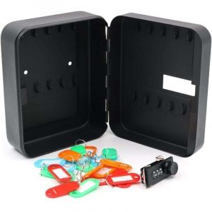 Armoire &agrave; cl&eacute;s combin&eacute;e &ndash; Bo&icirc;te &agrave; cl&eacute;s Murale pour jusqu'&agrave; 20 Jeux de cl&eacute;s, Organisateur de Rangement s&eacute;curis&eacute; pour cl&eacute;s avec Serrure &agrave; Combinaison