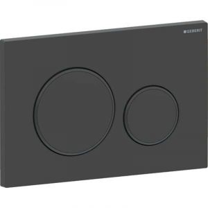 Plaque de commande WC GEBERIT DUOFIX Sigma 20 &ndash; Noir Mat &ndash; Montage sans outil &ndash; 115.882.16.1 Syst&egrave;me de chasse d'eau &agrave; 2 boutons &ndash;