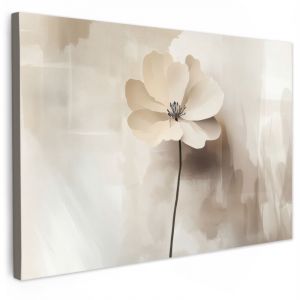 TABLEAU SUR TOILE Fleur - Beige - Peinture - Ombre D&eacute;co Chambre Tableau 60x40 cm