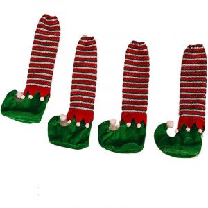Embouts de pieds de table de Noël, embouts de pieds de table, embouts de pieds de chaise, protections de table et de chaise, paquet de 4, vert.