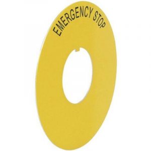 Plaquette de rep&eacute;rage Baco 224176 (&oslash;) 60 mm emergency stop jaune 1 pc(s)