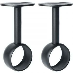 Support de Tringle &agrave; Rideaux Support Tringle Penderie avec Vis Support de Plafond pour Rideau et Armoire, Noir Mat en Acier Inoxydable, Diam&egrave;tre 32