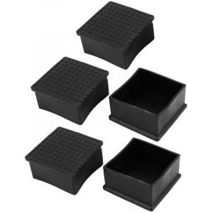 (Noir)Pied de meuble SOURCING MAP Couvre-pieds de table pour 60mm x 60mm Embout Pied Chaise Carr&eacute; Caoutchouc Protecteur Meubles Noir 5Pcs