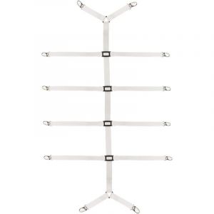 Attache Drap Housse,Tendeur Drap Housse &Eacute;lastique Parfait pour Drap-Housse et Drap Plat Draps de Lit, Matelas, Canap&eacute; Coussin, Nappes (Blanc)