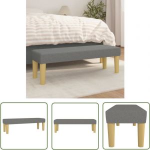 The Living Store - Banc Gris foncé 100x30x30 cm Tissu - Banc - Meuble Salle à Manger - Chaise - Assise - Canapé D'appoint