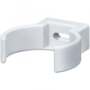 INEFA Collier Clip, PVC-U Collier pour tuyau de descente, Accessoires pour gouttières, montage facile, Made in Germany - 75mm, 25 pièces Blanc