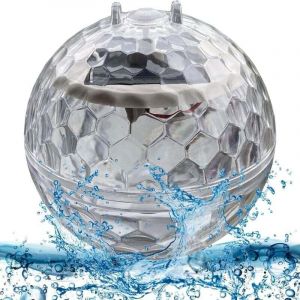 Vtizikl Lampe sph&eacute;rique flottante solaire Solar, boule suspendue, lumi&egrave;re LED &eacute;tanche &agrave; 7 couleurs changeantes, lampe sph&eacute;rique flottante solaire