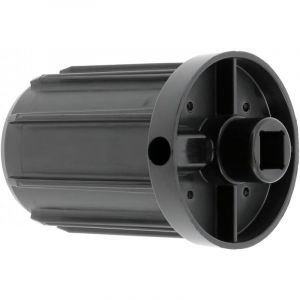Embout de tube de volet roulant octogonal en pvc noir Fenêtre Sortie Baie vitrée Store, pour tube ZF54 sortie carré de 10 mm avec nez ø 18 mm
