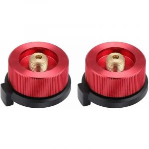 Connecteur de Réchaud de Camping, 2 pièces Adaptateur de gaz Camping, Adaptateur de Boîteille de gaz, Connecteur de Poêle pour Réchaud de Camping