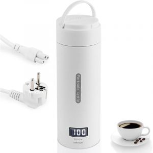 500ML Bouilloire Electrique Portable,Tasse &agrave; eau &eacute;lectrique,Mug de Voyage Chauffant,avec r&eacute;glage de la temp&eacute;rature, Bouilloire en Acier