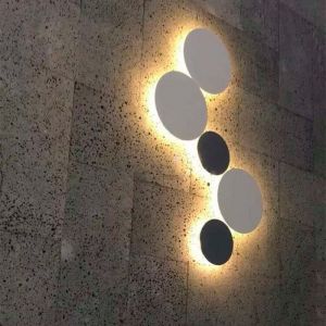 Applique circulaire 'Eclipse' 9W - Puce Samsung - Lumière chaude - Noir