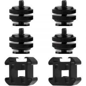 Griffe de Support Triple Adaptateur de Montage Support d'Extension d'Adaptateur pour Microphone Flashs Moniteur Appareils Photo Cam&eacute;scopes