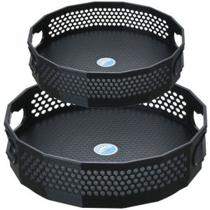 Sinbinta - 2 Pi&egrave;ces Plateau Tournant Epices, lazy susan Range Epices Rotatif Plateau, rotatif cuisine rangement &eacute;pices organisateur en plastique pour