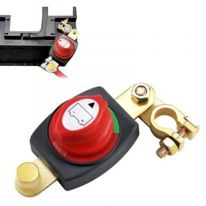 [JAMAIS UTILIS&Eacute;] Coupe Circuit Batterie 12V/24V/48V, R&eacute;glable 180&deg;Coupe Circuit Batterie Voiture, Top Post Coupe-Batterie, Commutateur de D&eacute;connexion