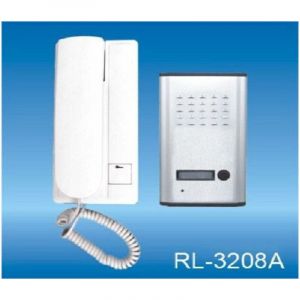 Kit d'interphone ext&eacute;rieur unifamilial &agrave; 2 fils avec combin&eacute; et bouton RL-3208a - - Ymyny