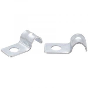 20Pcs Attache pour Fixer Grillage Rigide Tube Sangle Collier Serrage Acier carbone zingu&eacute; pour Tuyau 21x10x7mm 6mm ID