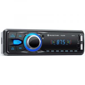 Autoradio Bluetooth Main Libre 5.0, FM Poste Radio Voiture Bluetooth, Autoradio 1 Din pour 9-12V Voiture Supporte 2 USB/AUX/SD/TF/MP3, Supporte