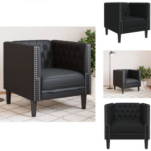 Fauteuil Chesterfield noir similicuir - Fauteuil Chesterfield - Fauteuils Chesterfield - Chaise De Canap&eacute; - Fauteuil
