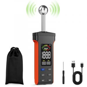 Humidit&eacute; Rechargeable Humidim&egrave;tre Mesure non destructive Humidim&egrave;tre Mural Ma&ccedil;onnerie avec &eacute;cran LCD Couleur & Alarme sonore pour Murs, Bois, Pl&acirc;tre
