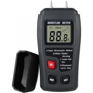 Humidim&egrave;tre pour bois - D&eacute;tecteur d'humidit&eacute; LCD num&eacute;rique, d&eacute;tecteur de fuite d'eau de type broche, testeur d'humidit&eacute; pour bois de chauffage,
