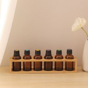 Boîte de rangement d'huile essentielle en bois, présentoir en bois massif, organisateur, support d'huile essentielle, présentoir de bouteilles
