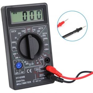 Multimètre Numérique, Multimètre numérique LCD Portable multifonctionnel DT-830B, ampèremètre Volt Ohm testeur voltmètre ohmmètre mètre