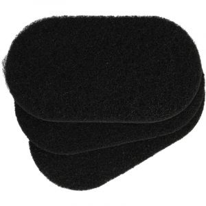 3x Filtre &agrave; charbon actif compatible avec Seb FR4000, FR402, FR402100/12A, FR401, FR401900/12, Fryn Twist, Simply Invents Friteuse - 6,5 x 9,1 x 0,9
