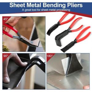 3 Pi&egrave;ces Pince Pliante Plieuse Tole Manuelle Jeu de Pinces &agrave; Plier la T&ocirc;le Portable Largeur 22 mm (0&deg;, 45&deg;, 90&deg;) pour les T&ocirc;liers les R&eacute;parateurs et