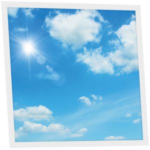 Dalle LED Imprim&eacute;e 60x60 cm - Motif Ciel Lumineux - Lumi&egrave;re Blanc Neutre 4000K - Panneau Lumineux pour Plafond Bureau Salon Cuisine - Facile &agrave;