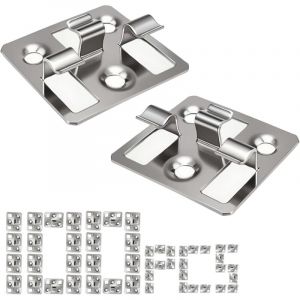 Clips de Terrasse-WPC, 100 Pi&egrave;ces Attaches Cach&eacute;es pour Terrasse, Acier Inox Clip de Fixation Cach&eacute;e, Clips de Fixation Terrasse pour Maison,