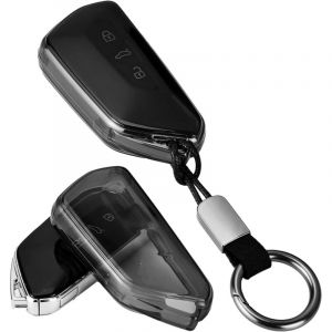 Coque de cl&eacute; de Voiture en TPU pour Golf 8 MK8 ID.3 ID.4 Cupra Skoda Octavia A8 Seat Leon MK4 Formentor Tarraco 3/4/5 Boutons, avec Porte-cl&eacute;s