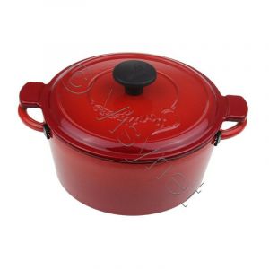 Mains Libres Cocotte ronde 20 cm - 2.2L - rouge - 405113120 - fontignac