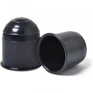 2 Pcs Couvercle de Boule de Remorquage Noir, Universel 50mm Boule de Capuchon de Boule d'attelage de Caravane, Couvercle d'attelage de Remorque en