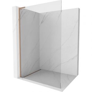 Mexen - Kioto l paroi de douche Walk-in 85 x 200 cm, transparent, laiton bross&eacute; - 800-085-103-65-00
