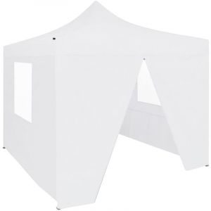 Maison Chic - Tente de r&eacute;ception, Tonnelle et Pergola de jardin, Barnum pliable avec 4 parois 3x3 m Acier Blanc OWV68579 design in