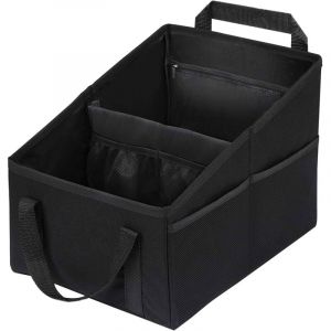 Organiseur de siège auto pliable - Organiseur de siège passager - Accessoires auto - Organiseur de siège arrière - Avec poignées de séparation et