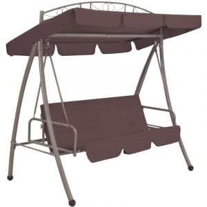 Balancelle convertible d'extérieur avec auvent Café 2